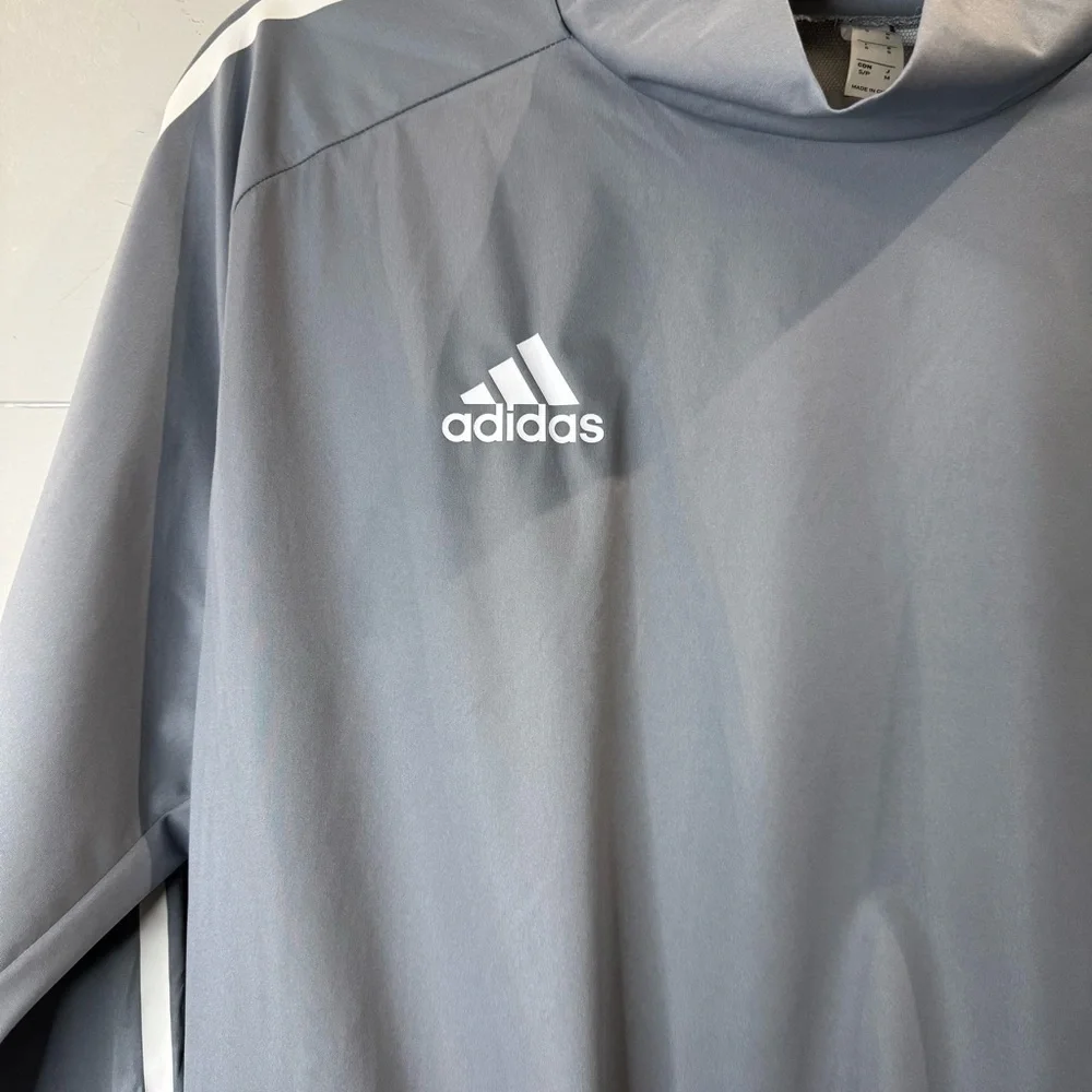 Adidas Men's Gray Pull Over Lightweight Climastorm Jacket Size Small